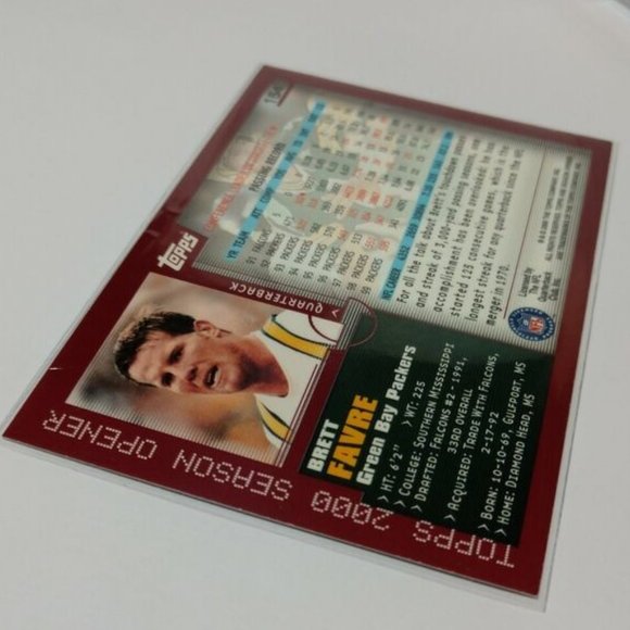 2000 Topps Season Opener Brett Favre card #154 Green Bay Packers GQ. - Picture 6 of 7